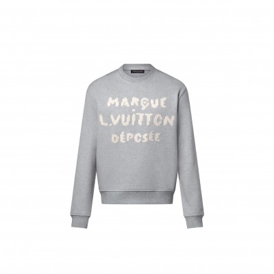 LOUIS VUITTON EMBROIDERED SIGNATURE SWEATSHIRT 1AIKCO